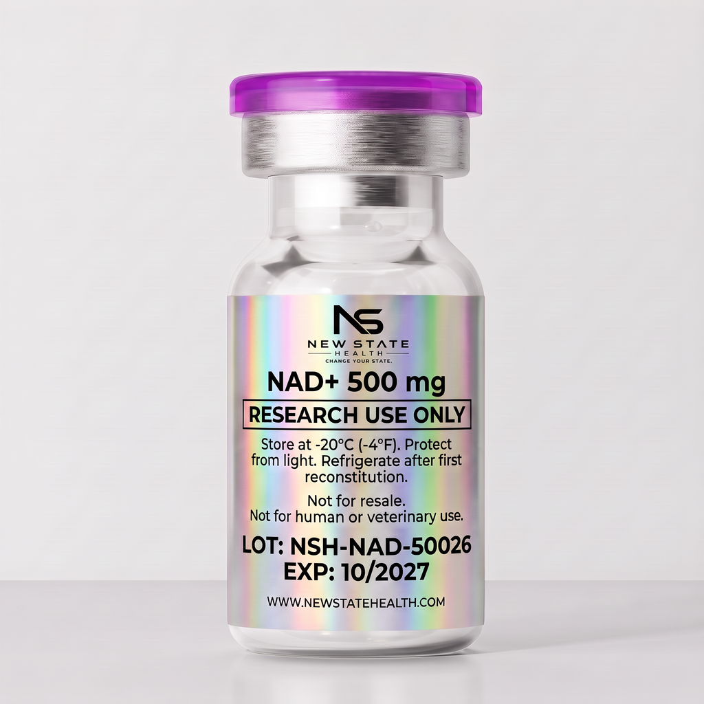 NAD+ 500 mg — back label