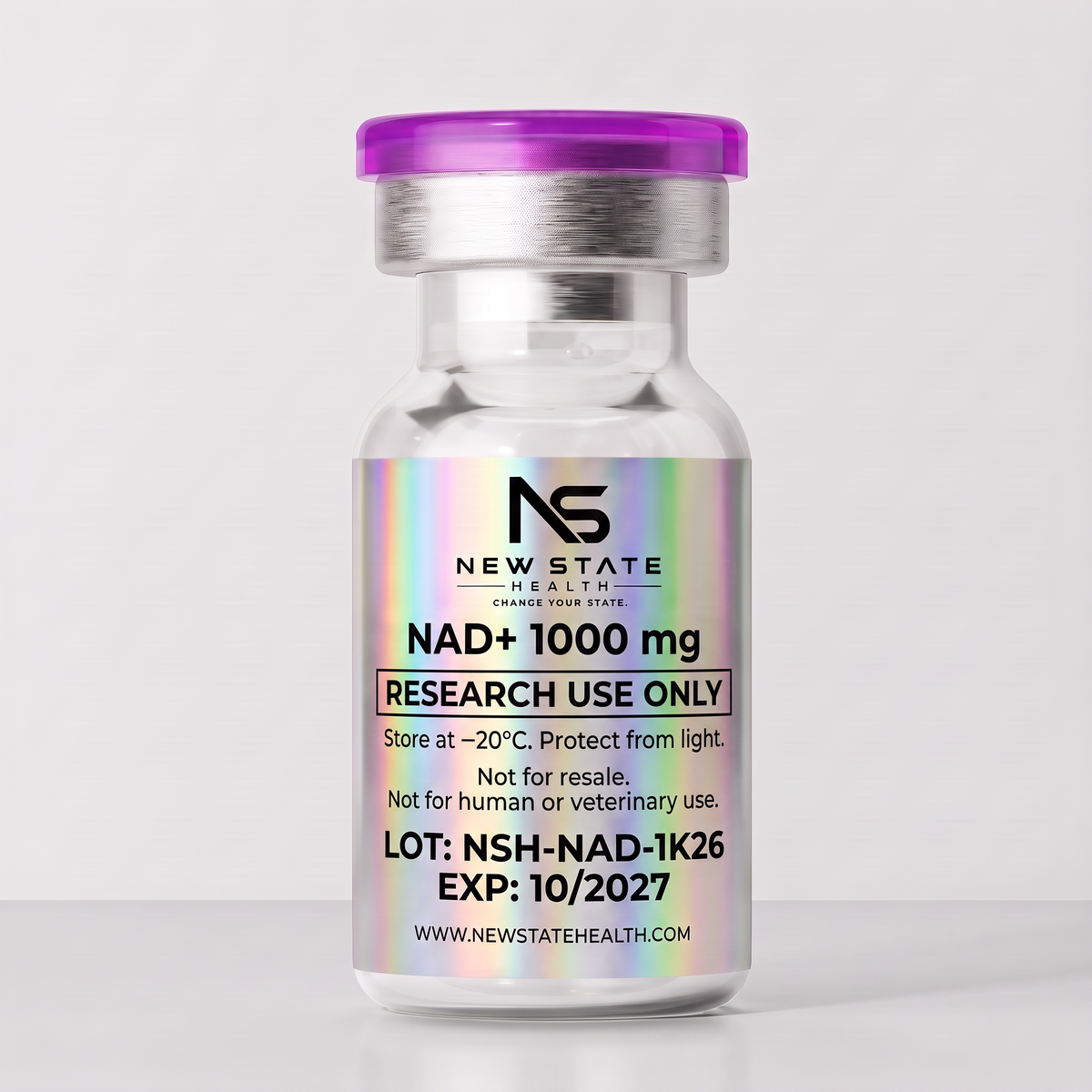NAD+ 1000 mg — back label