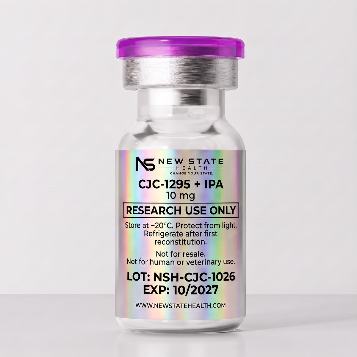 CJC-1295 + IPA 10 mg — back label